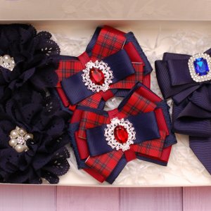 Работа Набор украшений в синем цвете