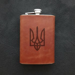 Работа Фляга, фляги с гравировкой, Тризубец