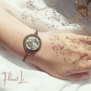 Работа Большой круглый браслет с цветами, ажурный  браслет 