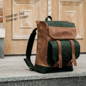 Работа Кожаный мужской рюкзак. Городской рюкзак 