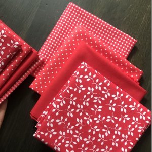 Робота Набір бавовняної тканини для рукоділля з 4 шт. червоний
