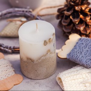 Работа Свеча в бетоне, свеча