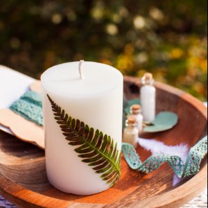 Работа Ароматизированная свеча с горной папоротник