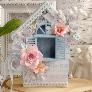 Работа Весенний домик открытка-тоннель