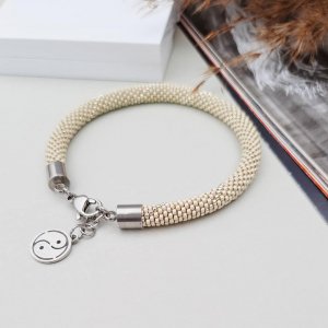 Работа Браслет из японского бисера Matte Aluminum