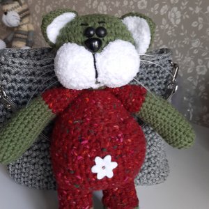 Робота В'язана іграшка амигуруми кіт Клаус