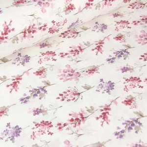 Робота Тканина бавовна для рукоділля акварельні квіти