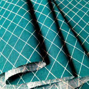 Робота Тканина бавовна для рукоділля ромбики морська хвиля