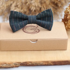 Работа Бабочка бутылочного цвета "Полоски"