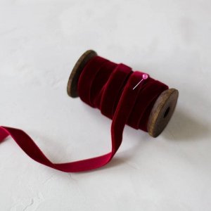 Робота Оксамитова стрічка 1см бордо