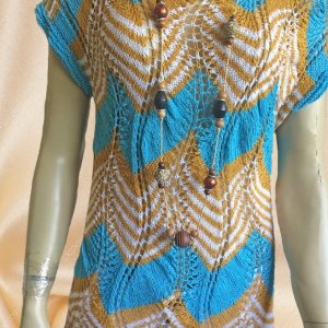 Робота Стильна вільна туніка- Міссоні з намистом 100% бавовна