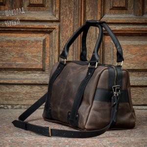 Работа Мужской кожаный саквояж. Деловая мужская сумка