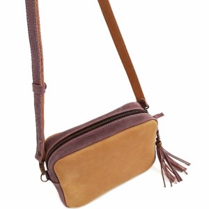 Робота Жіноча шкіряна сумка. Двоколірна.