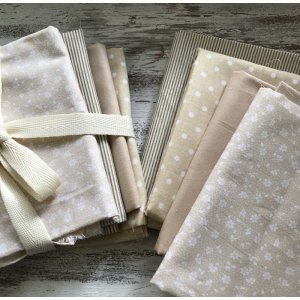 Работа Набор ткани для рукоделия 4 шт.  беж