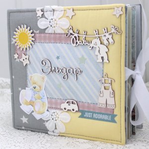 Работа Скрап альбом для новорожденного мальчика без тем