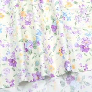 Робота Тканина бавовна для рукоділля Бузково-жовті квіти