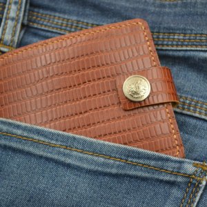 Робота Шкіряний гаманець з тиснення рептилія