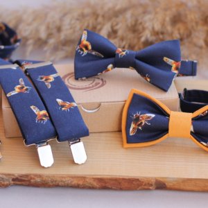 Робота Комплект підтяжки і метелик синій "Джмелі"