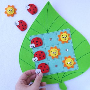 Работа Развивающая игра крестики-нолики из фетра,дидактические игры