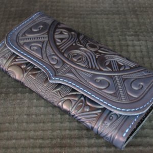 Работа синий кожаный кошелек Триполье