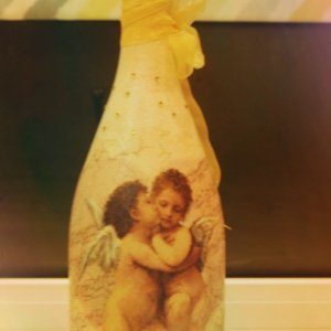 Работа Свадебная бутылка Ангелочки