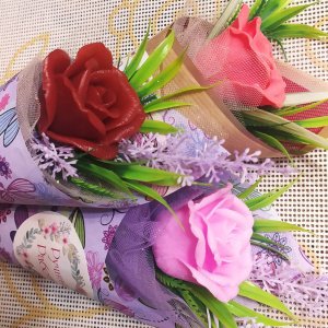 Работа Розочки из мыльной основы