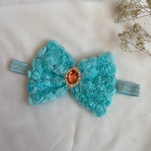 Работа Повязка великий бірузовий бант