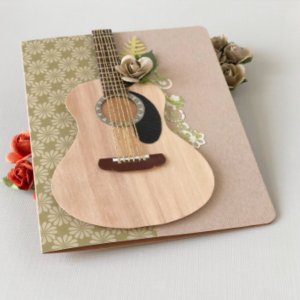 Работа Открытка с гитарой