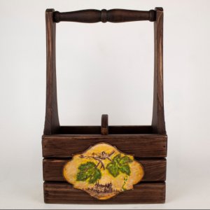 Робота Декоративний короб для вина (для 2-х пляшок) 02v