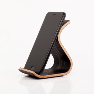 Работа Деревянная подставка для телефона • Sign • Ebony dark