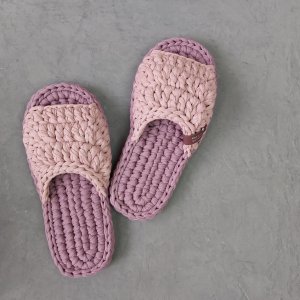 Робота Жіночі домашні капці, кольори Ліловий візон та Попіл рози