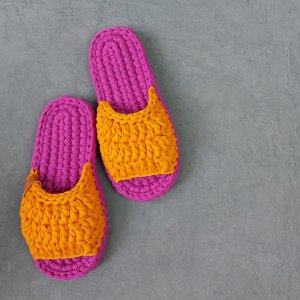 Робота Домашні капці для жінок, кольори Ягідний та Абрикосовий джем