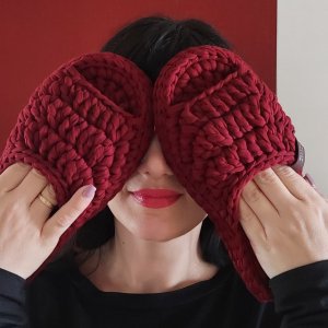 Робота Жіночі капці, колір Стигла вишня