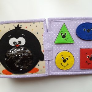 Работа Развивающая книжка из фетра. Подарок на крестины, именная 