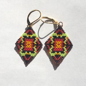 Работа Серьги "Карпатские мотивы"