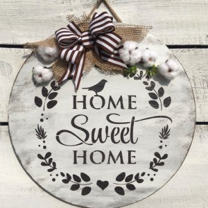 Работа Декор на входную дверь Home Sweet Home