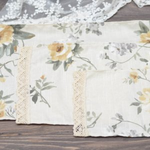 Робота Серветка на кошик з мереживом 32 * 18см. жовті квіти