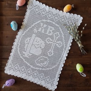 Робота Великоднє рушник, в'язане гачком. Ручна робота