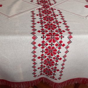 Работа Украинская вышитая скатерть с салфетками Берегиня.