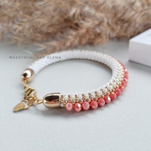 Робота Браслет ′Coral ice′ з японського бісеру і намистин