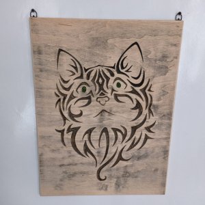 Работа Декоративное панно "Кошка"