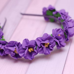 Работа Обруч ободок фиалки 