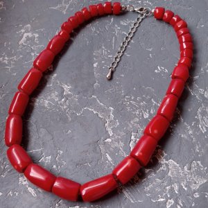 Работа Ожерелье из огромных натуральных кораллов под старинное