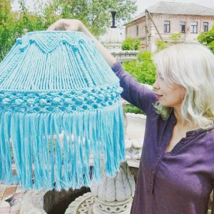 Робота абажур макраме