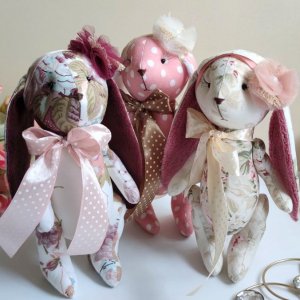 Робота Текстильний зайка, зайка ручної роботи, тильда заєць