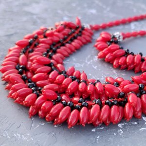 Робота Комплект з натуральних коралів "Калинове диво"  №2