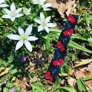 Работа Браслет "Маки"