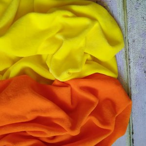 Робота Набір бавовняного велюру для рукоділля жовтий і оранжевий