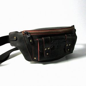 Робота Сумка на пояс-бананка, з натуральної шкіри ручної роботи