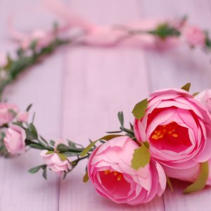 Робота Вінок віночок з півоніями рожевий